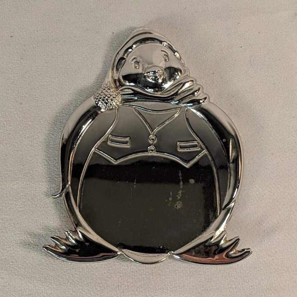 Towle Silverplated Penguin Coaster Silver Christmas Santa Hat Drink Rest Metal